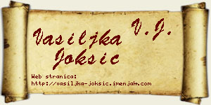 Vasiljka Joksić vizit kartica